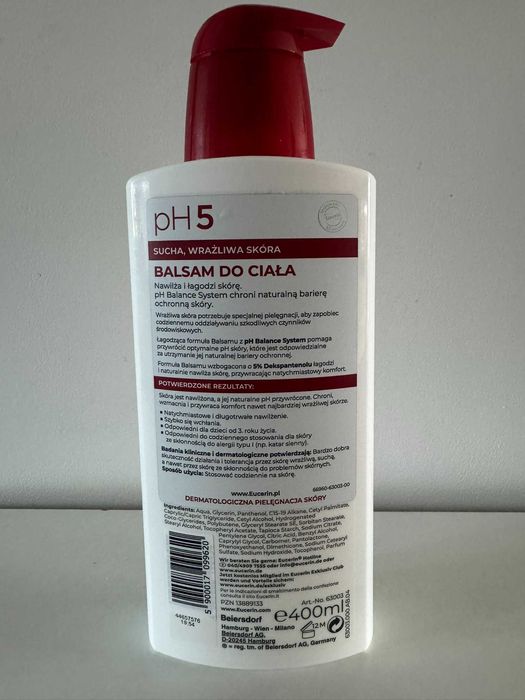 Eucerin pH5 balsam do ciała 400 ml