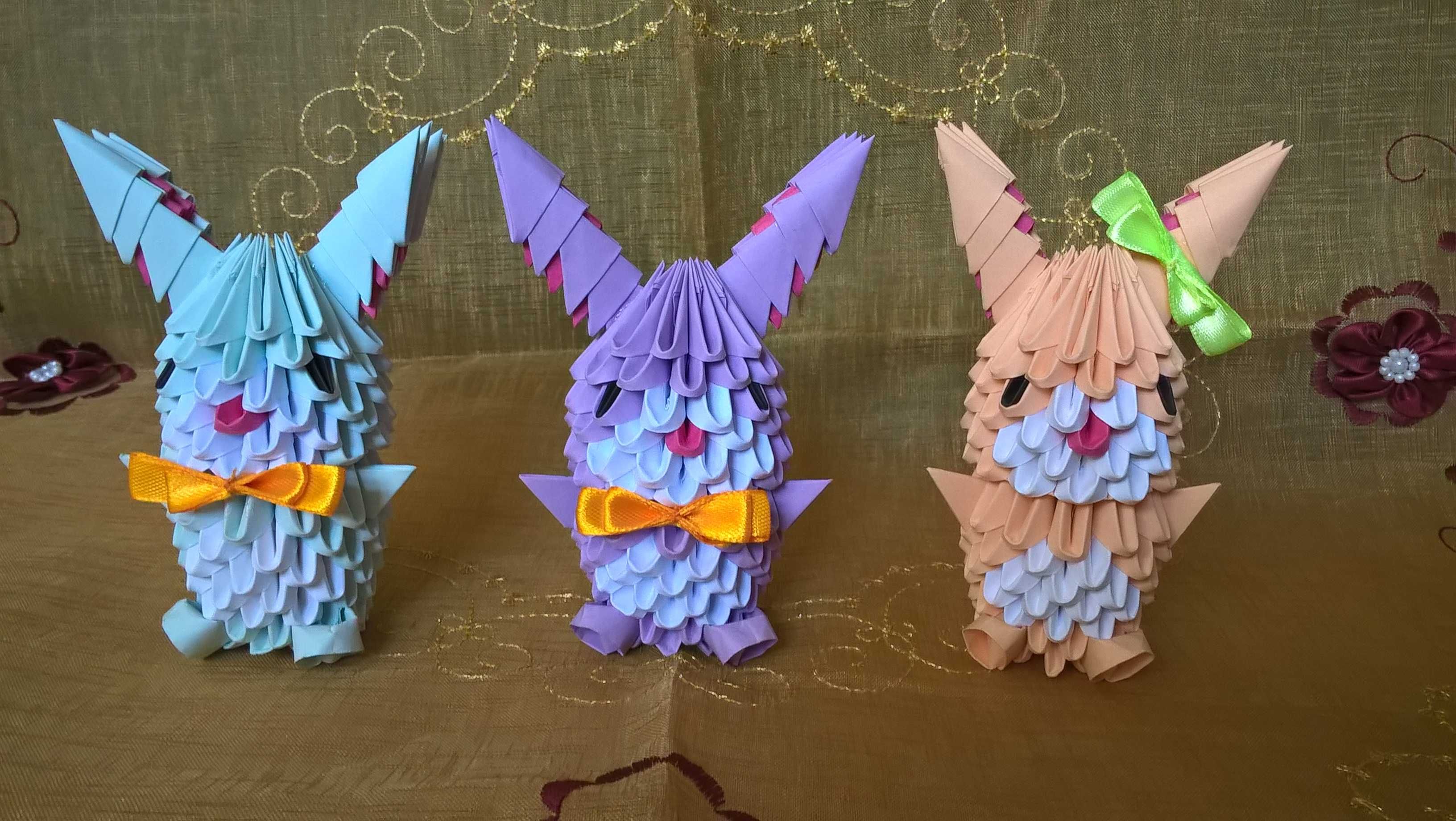 ZAJĄCZKI origami KRÓLICZKI! ozdoba, dekoracja (rękodzieło)