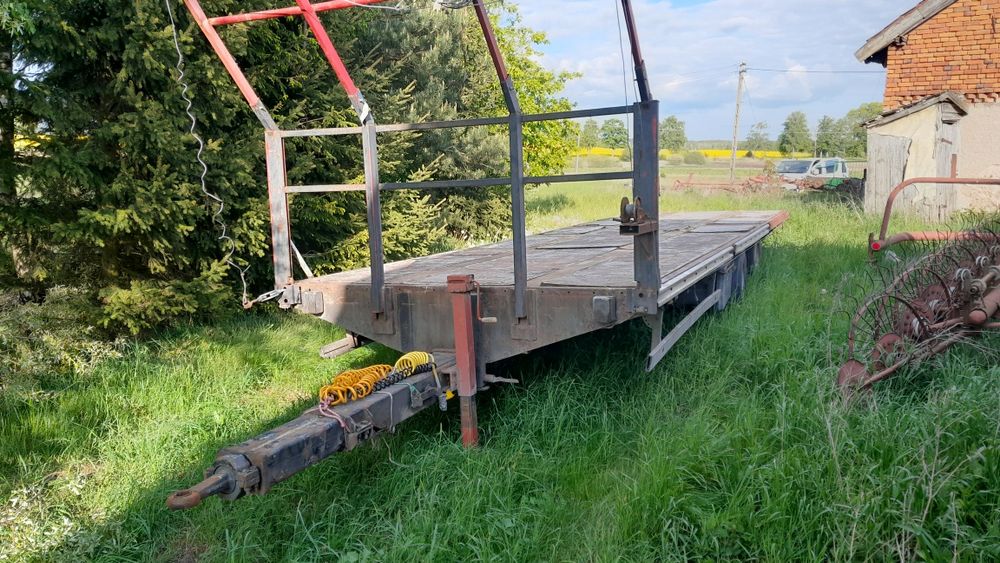Przyczepa rolnicza tandem 9m laweta platforma