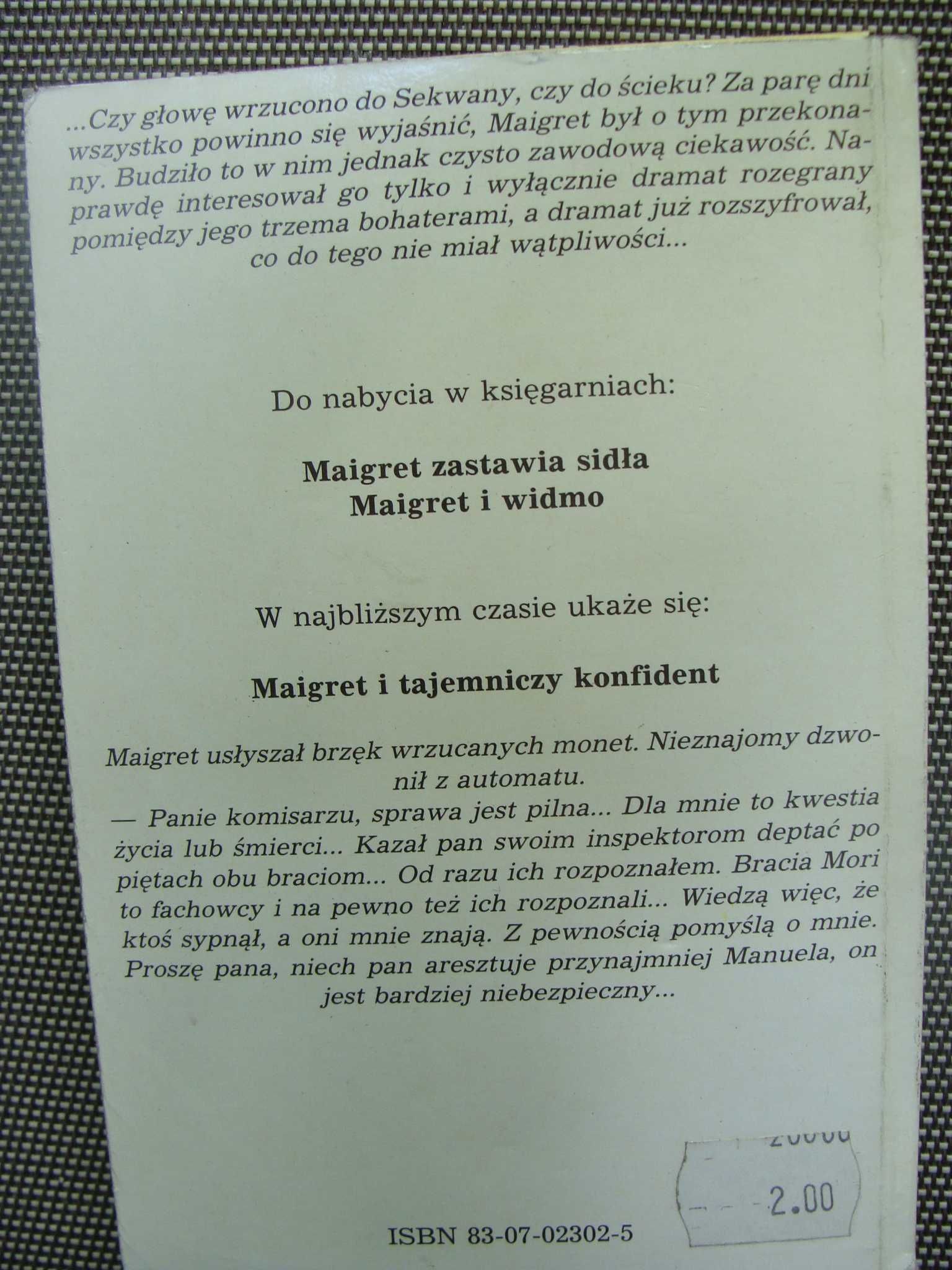 Maigret i trup w kanale - Georges Simenon (P)