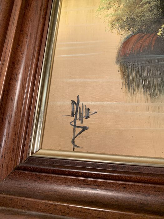 Telas em molduradas, pintadas a mao
