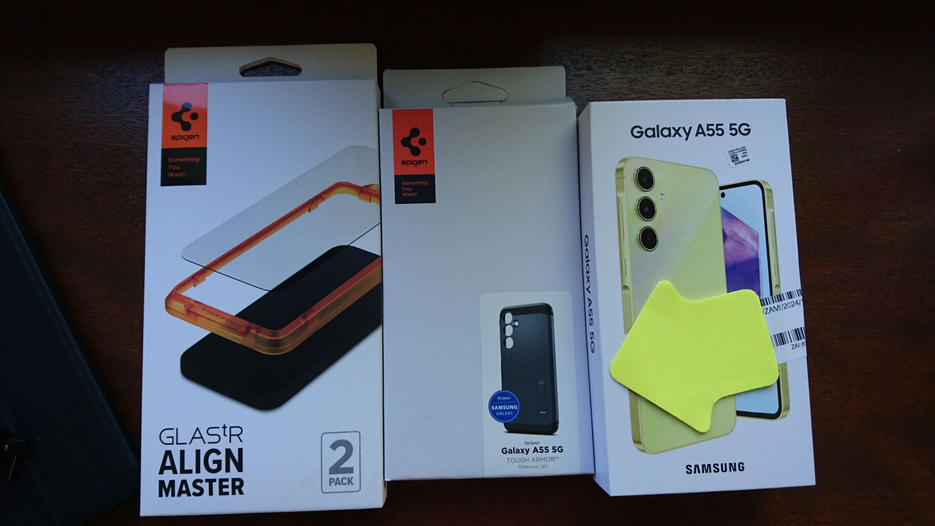 Samsung Galaxy A55 5G 128GB, szkło i etui Spigen