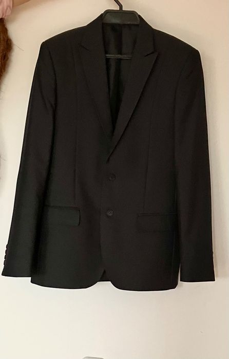 Garnitur męski ciemny grafit