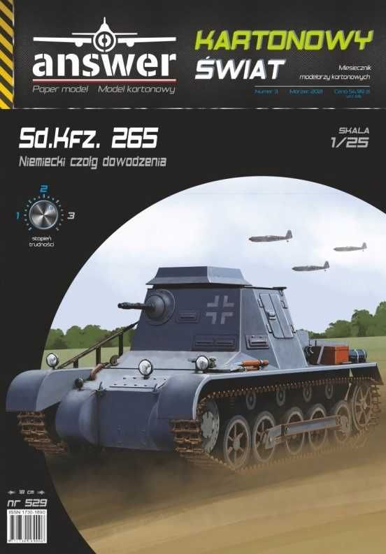 Model kartonowy - Czołg Sd.Kfz. 265 - Wydawnictwa Answer 529