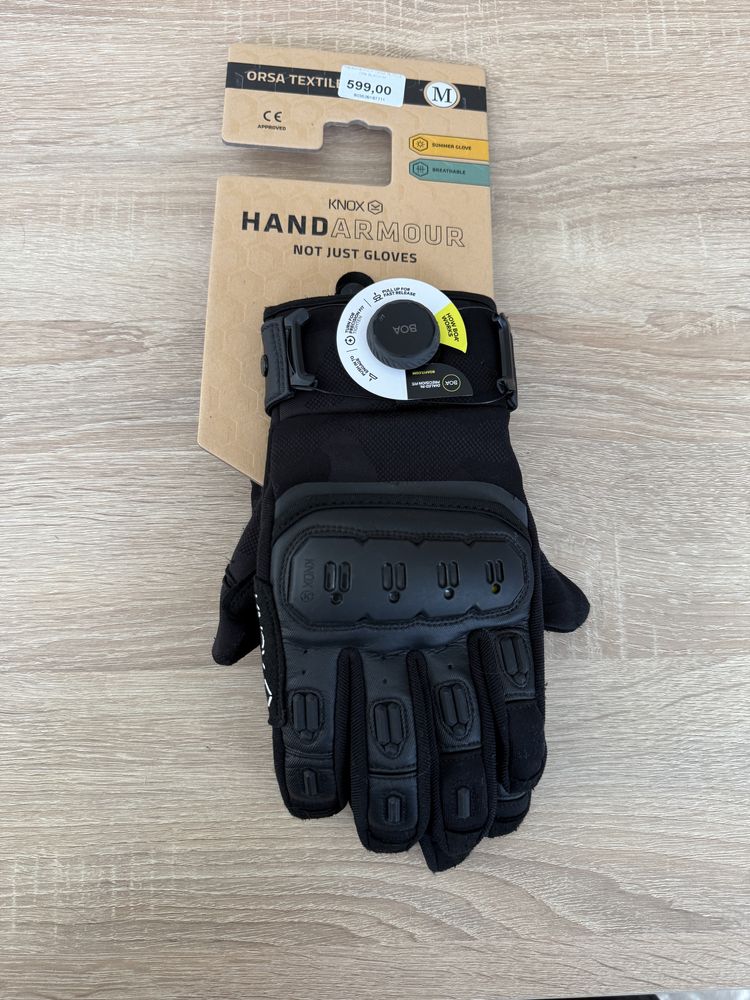 Rekawice motocyklowe Knox Orsa Textile OR4 Black M