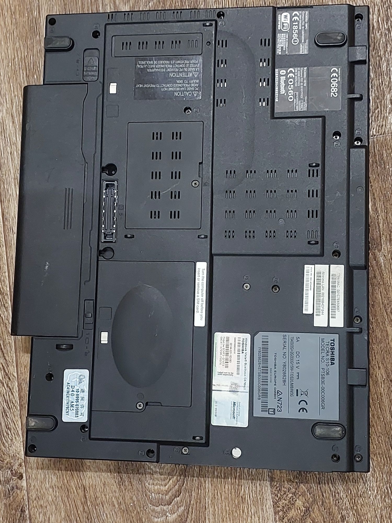 Ноутбук Toshiba Tecra S10-101 15" Intel Core 2 Duo P8400 2.26 ГГц 512