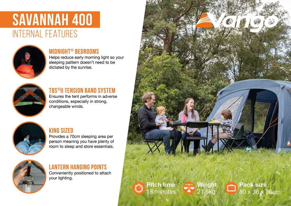 namiot 4 osobowy Vango Savannah 400