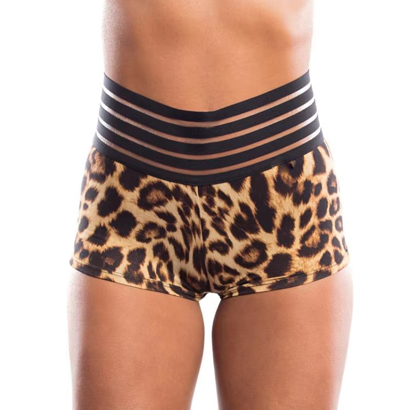 Sexy Damskie Spodenki w Panterkę Szorty z Wysokim Stanem - L