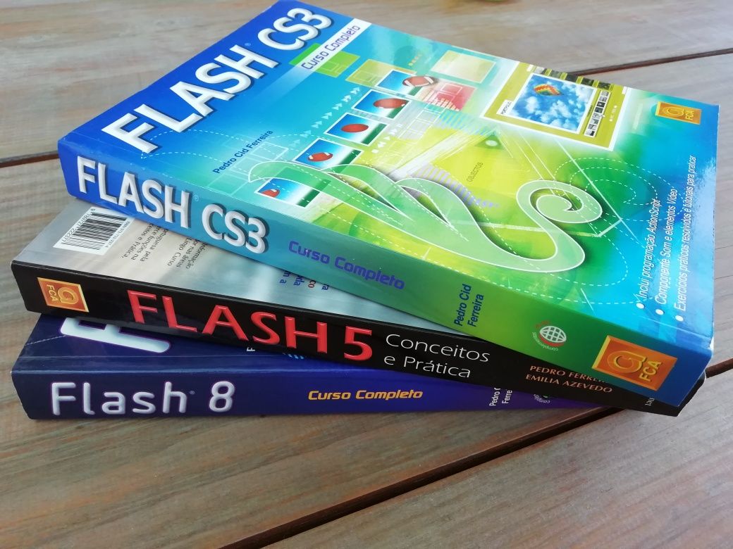 3 livros FLASH (cs3, 5, 8)