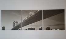 Obraz Tryptyk New York Most  3D  50x50
