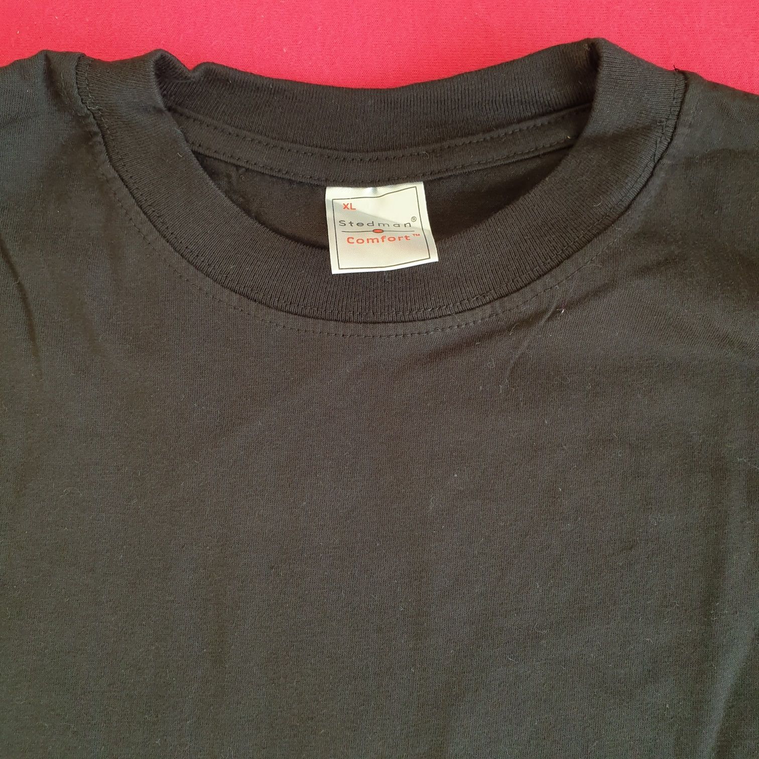 Czarna bawełniana koszulka M, L, XL nowa Stedman, gruba bawełna