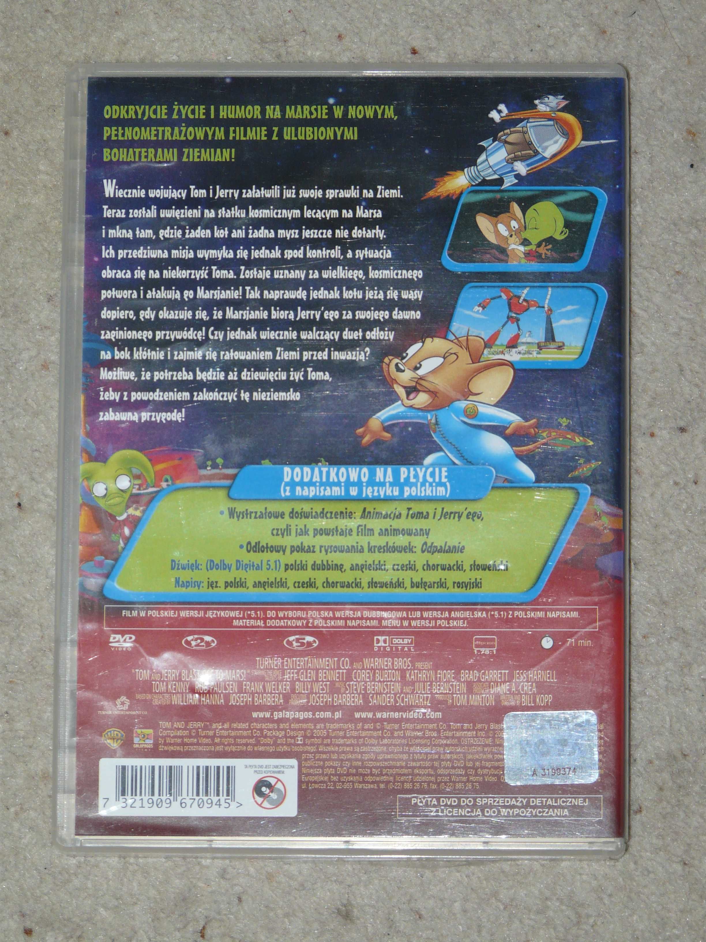 Tom & Jerry Misja na Marsa film dvd