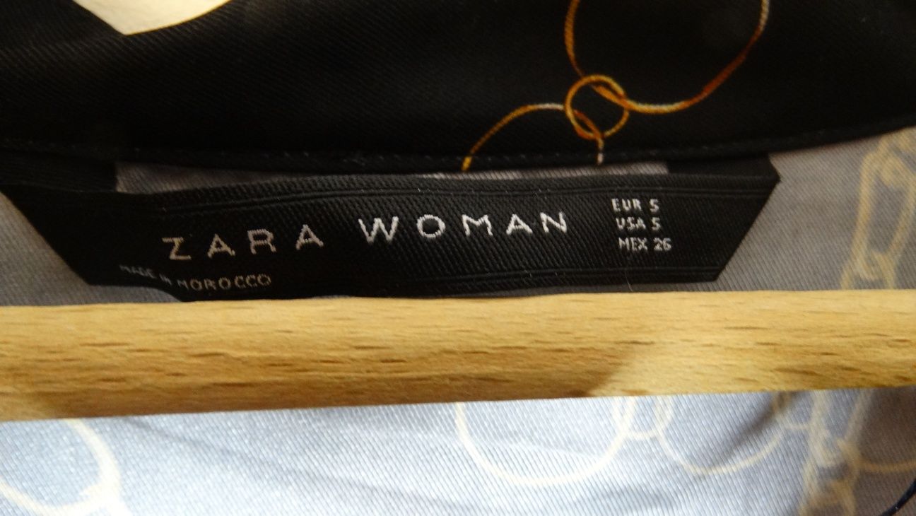 Zara woman długa koszula oversize vintage łańcuchy S