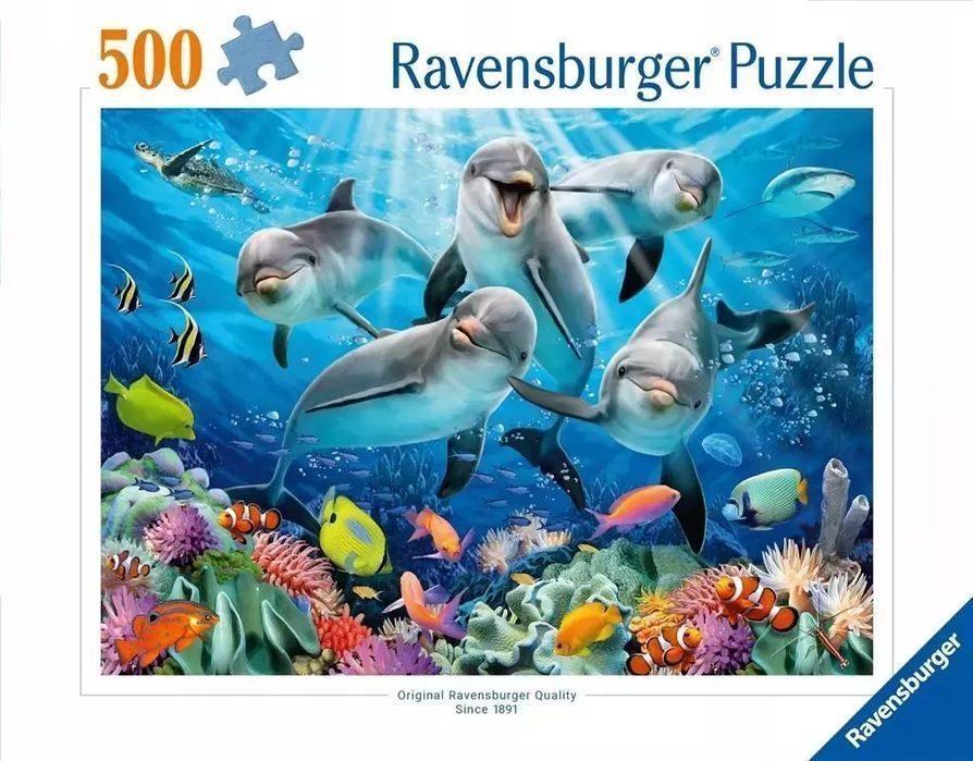 Puzzle 2D 500 Delfiny. Ravensburger