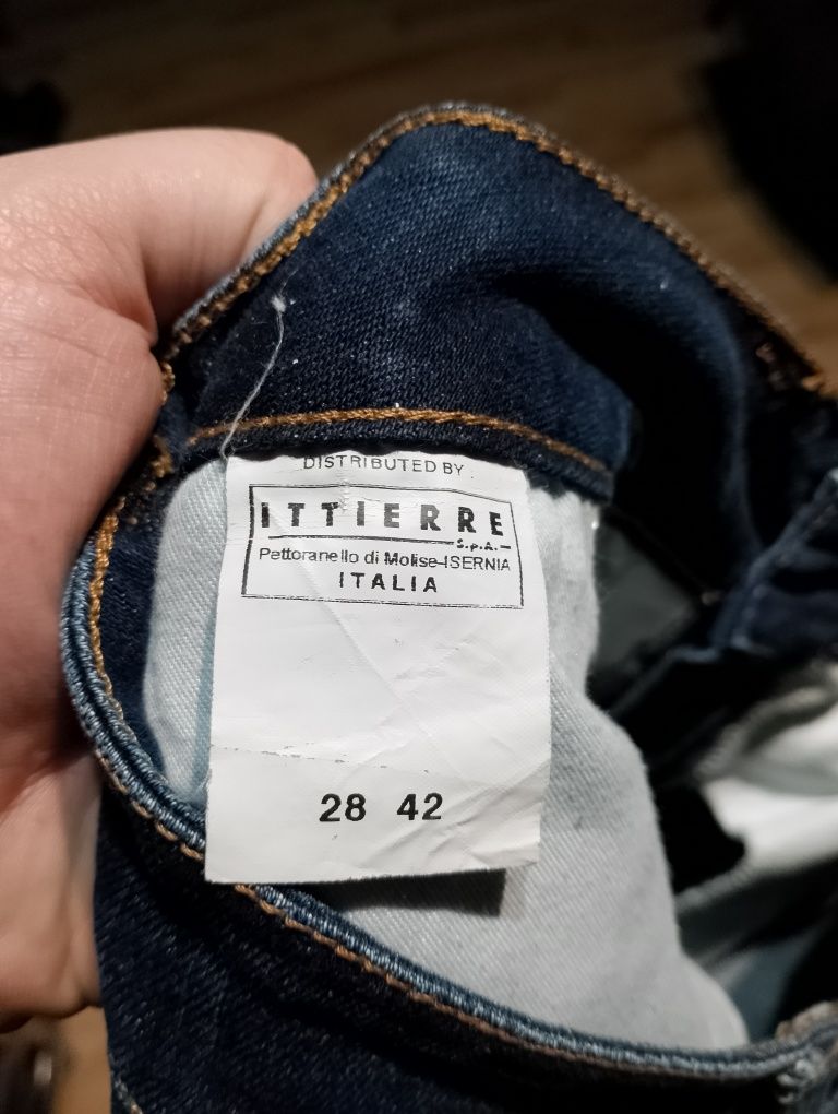 Granatowe Damskie Spodnie Jeansowe Dżinsowe Versace Jeans Couture