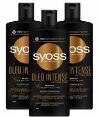 3x Syoss Oleo Intense szampon do włosów 500ml z olejkiem arganowym