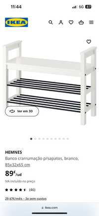 Banco sapateira Hemnes