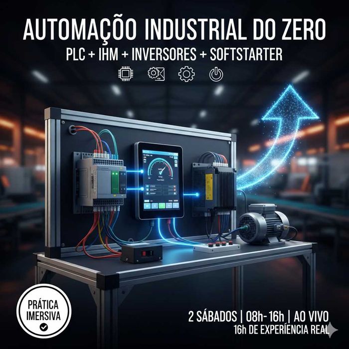Automação Industrial do Zero: PLC + IHM + Inversores + Softstarter