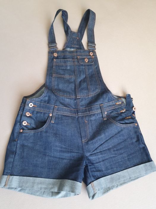 Szorty ogrodniczki jeans River Island L szelki nowe krótkie spodenki