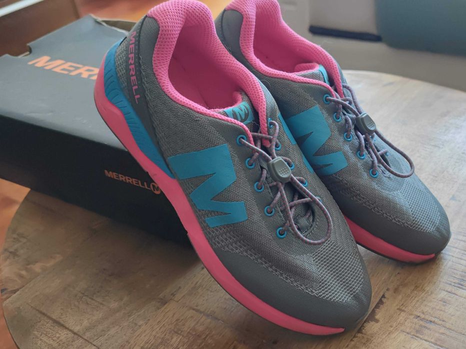 Buty dziewczęce Merrell Versent r. 36 *JAK NOWE MY57388 szary-róż-nieb