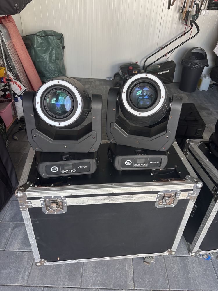 Głowy light4me Venom spot 150 4 szt case dj wesele oświetlenie
