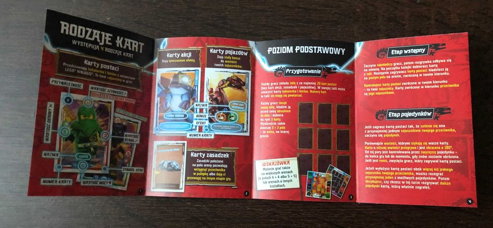 Karty LEGO Ninjago 9 komplet 252szt+4szt złote+album+dodatki