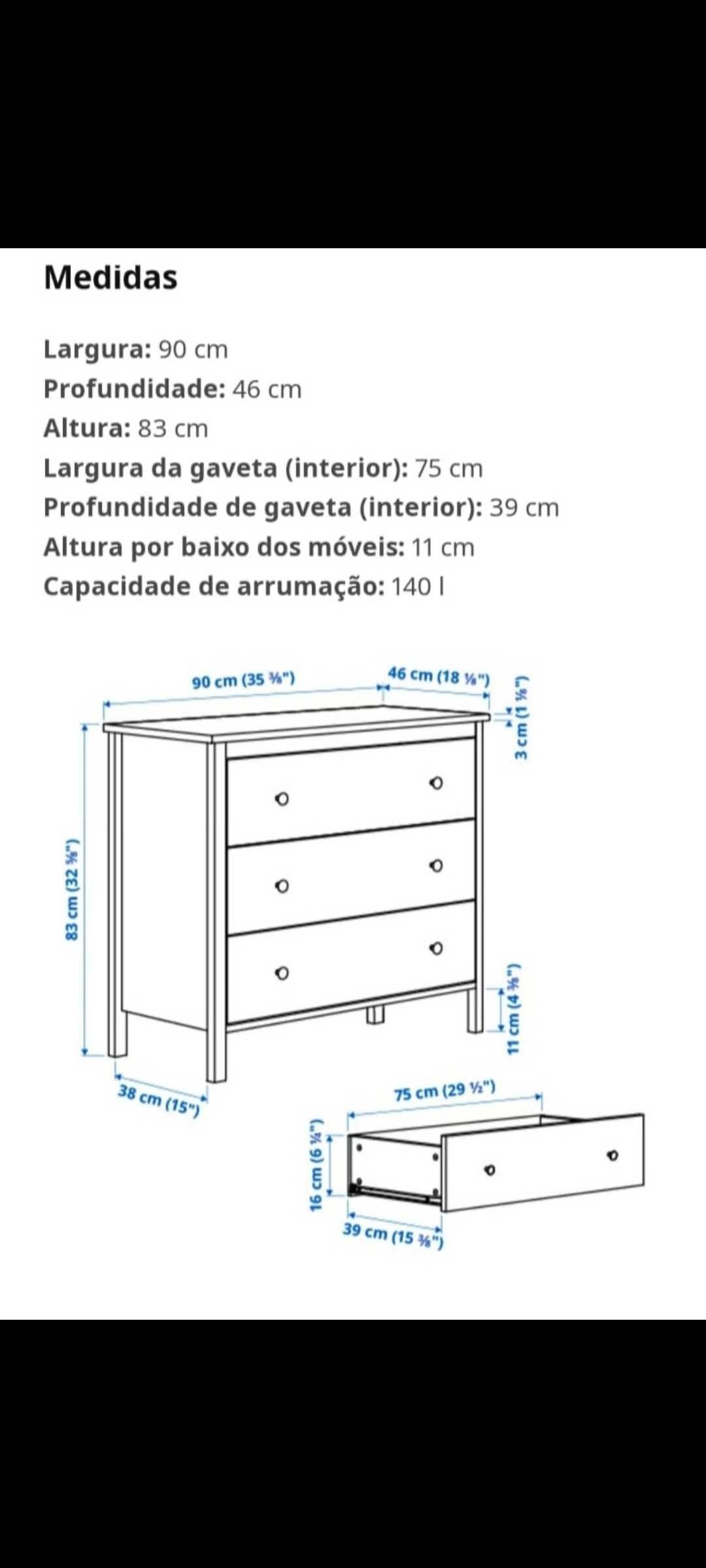 Cómoda branca IKEA