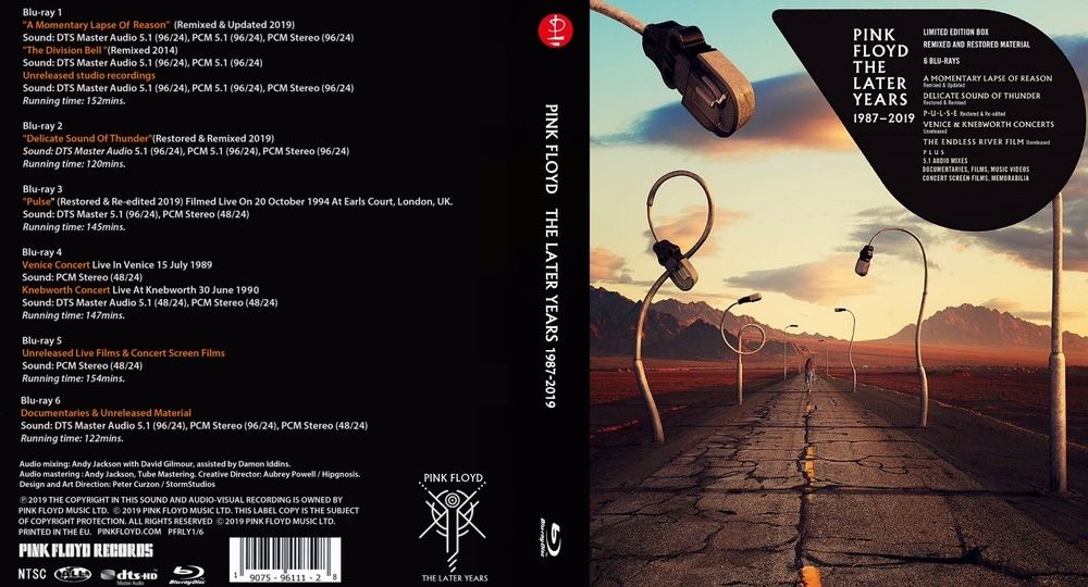 Pink Floyd - The Later Years 1987-2019/2019/БП/6 x Blu-Ray