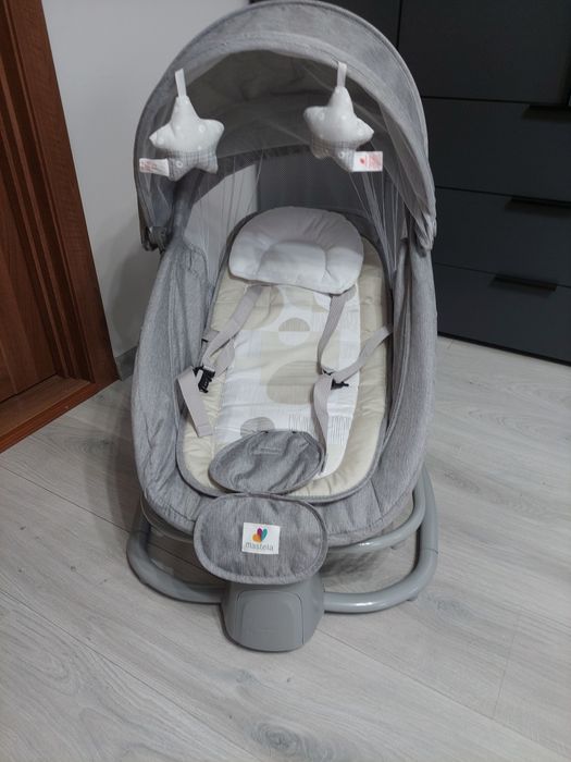 Заколисуючий центр шезлонг 4 в 1 Mastela 8114 Beige Grey (сіро-бежевий