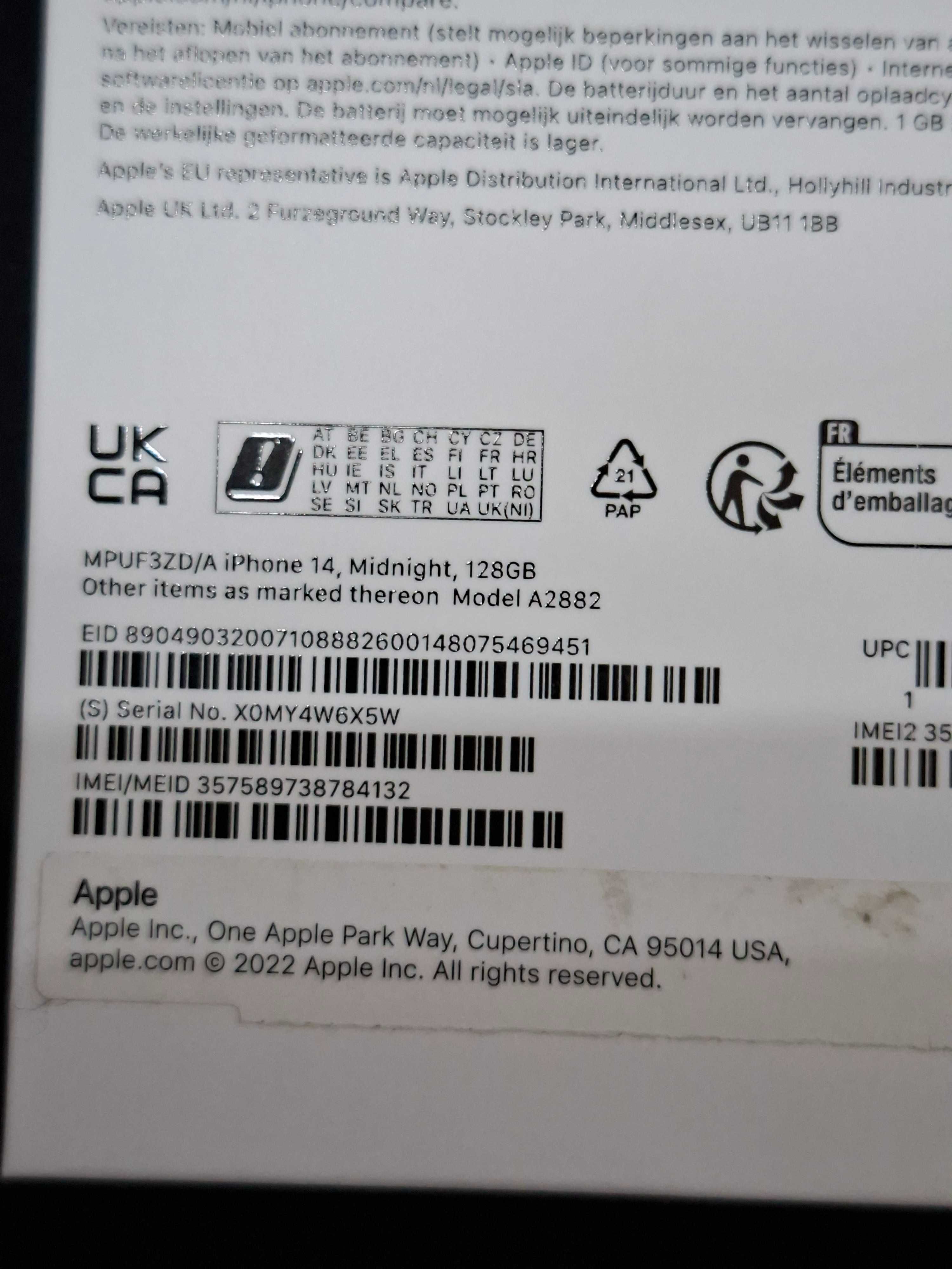 ZADBANY Apple iPhone 14 128GB KOMPLET Etui A2882 Midnight 84%
