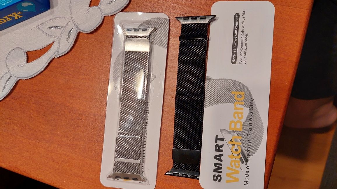 Promocjj. Komplet dwóch pasków stalowych magnetycznych do smartwatch A