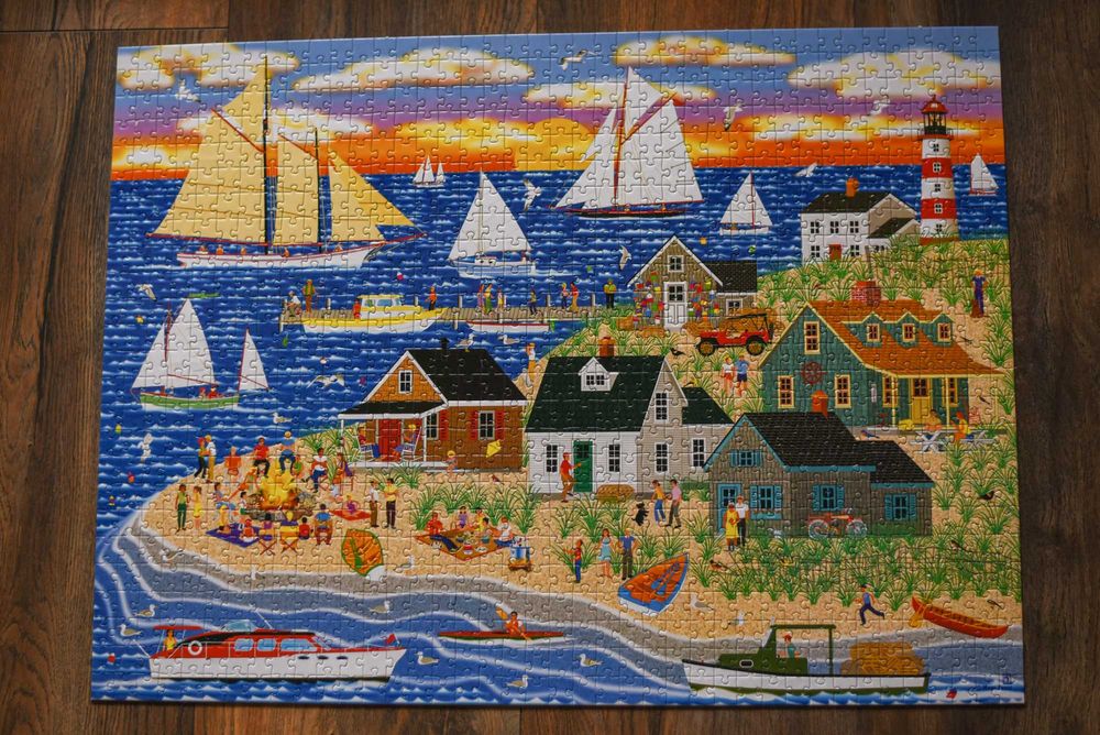 Пазл "Зустріч біля вогнища на пляжі", 1000 елементів, CrazArt