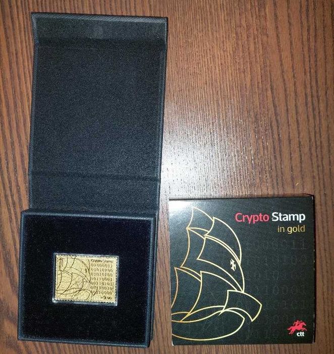 CRYPTOSTAMP selo ctt caravela em OURO C/estojo e certificado - 2023