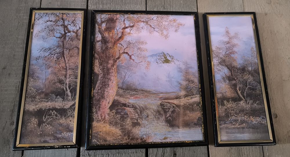 Картина пейзаж із трьох частин