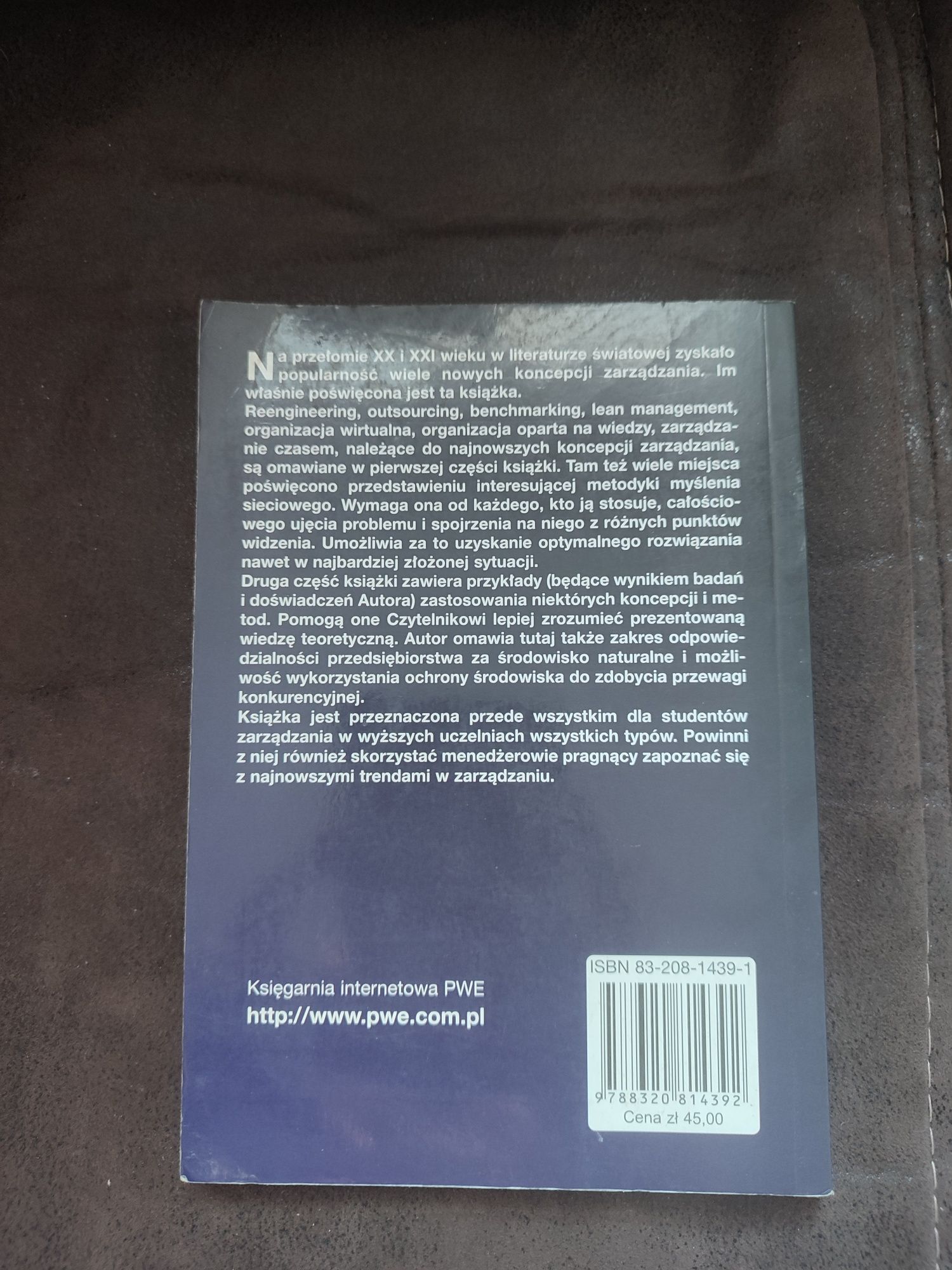 Współczesne koncepcje i metody zarządzania.  K. Zimniewicz