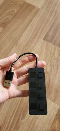 Хаб USB 4-х портрвий, з підсвіткою