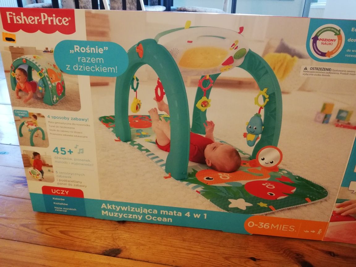 Mata aktywizująca Fisher price 4 w 1 muzyczny ocean