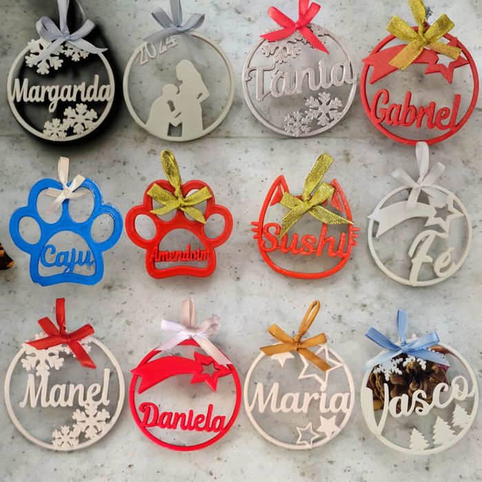 Bolas/enfeites de natal personalizados