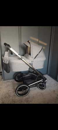 Wózek 2w1/3w1 BabySafe szary + wszystkie dodatki i adaptery