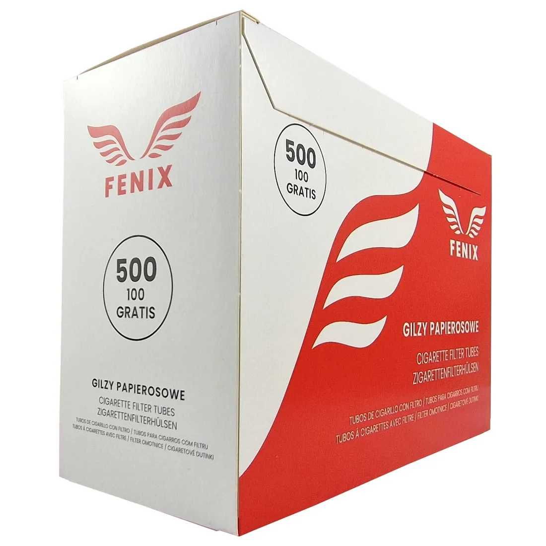 Gilza do papierosów Fenix 500 sztuk