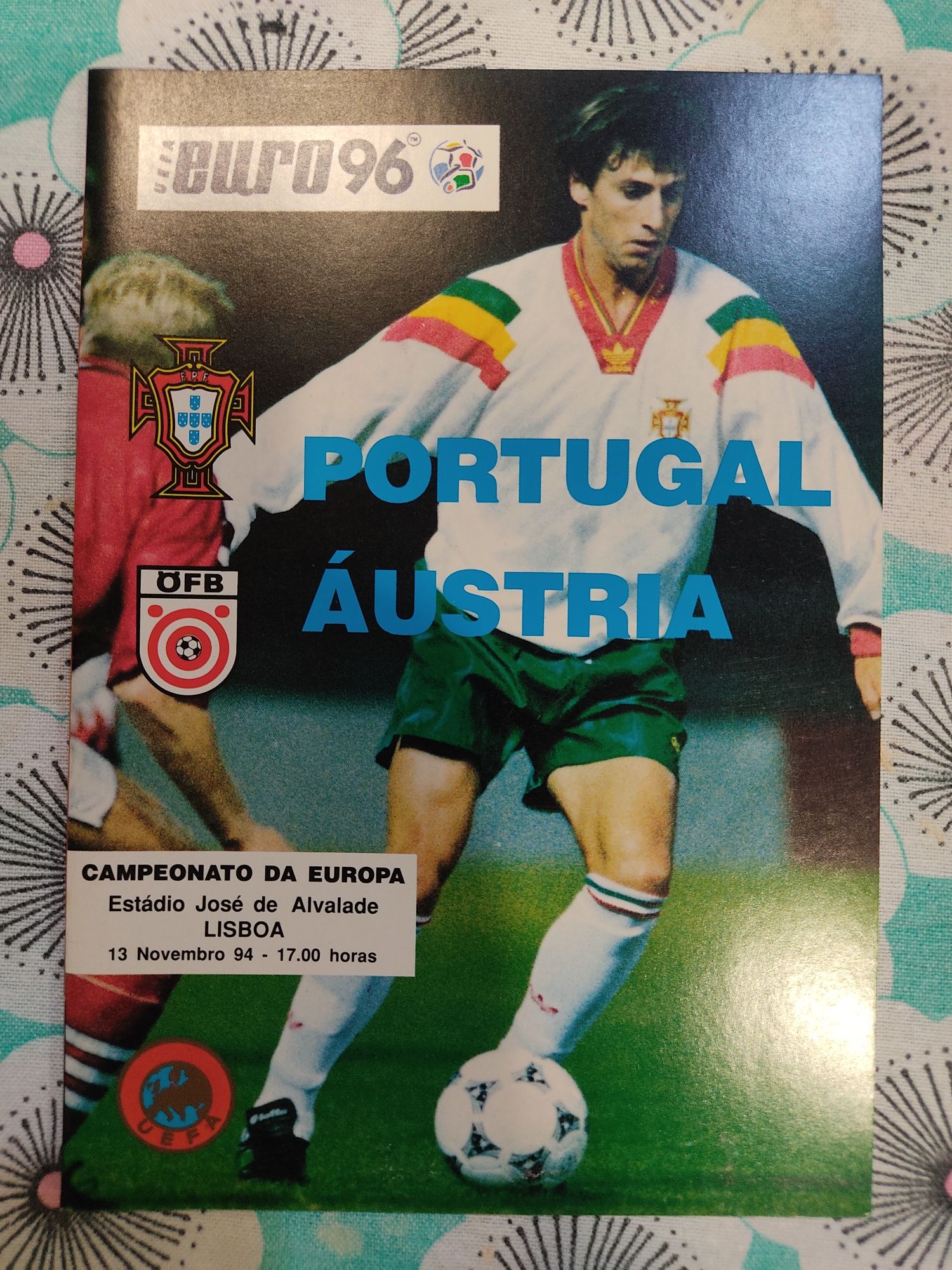 Programa oficial Portugal Áustria 1994