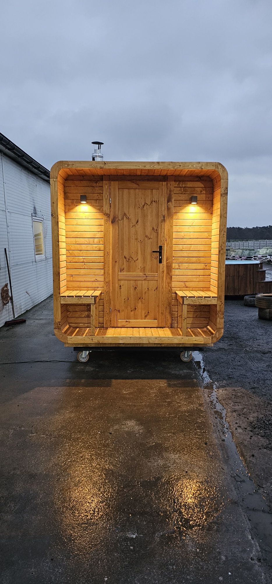 Sauna ogrodowa piec Harvia NOWA PRZEDSIONEK na zamówienie
