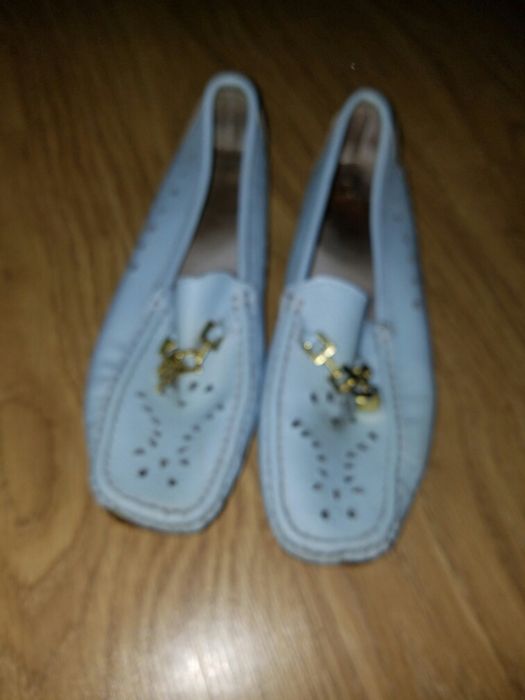 Мокасины светло голубые