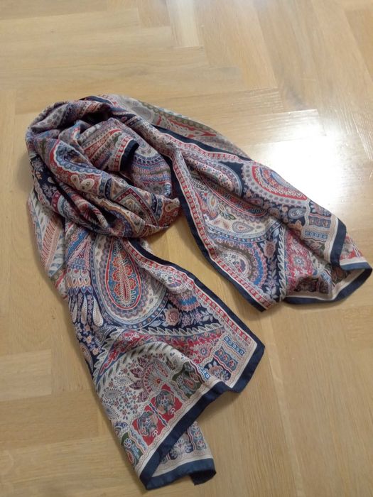 Romy Hubegger szal paisley scarf 100% jedwab 44x177cm