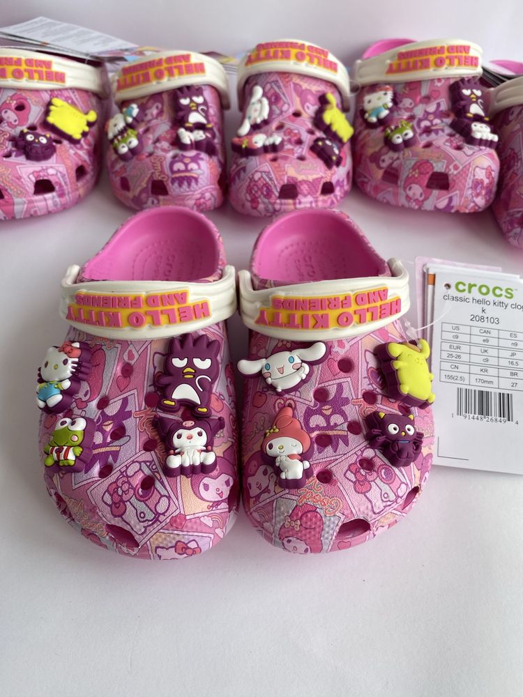 Крокси Хелло Кітті, Куромі, Crocs Hello Kitty дитячі, детские