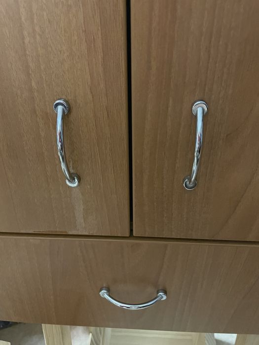 Movel parede/ mesa redonda e cadeiras Conforama