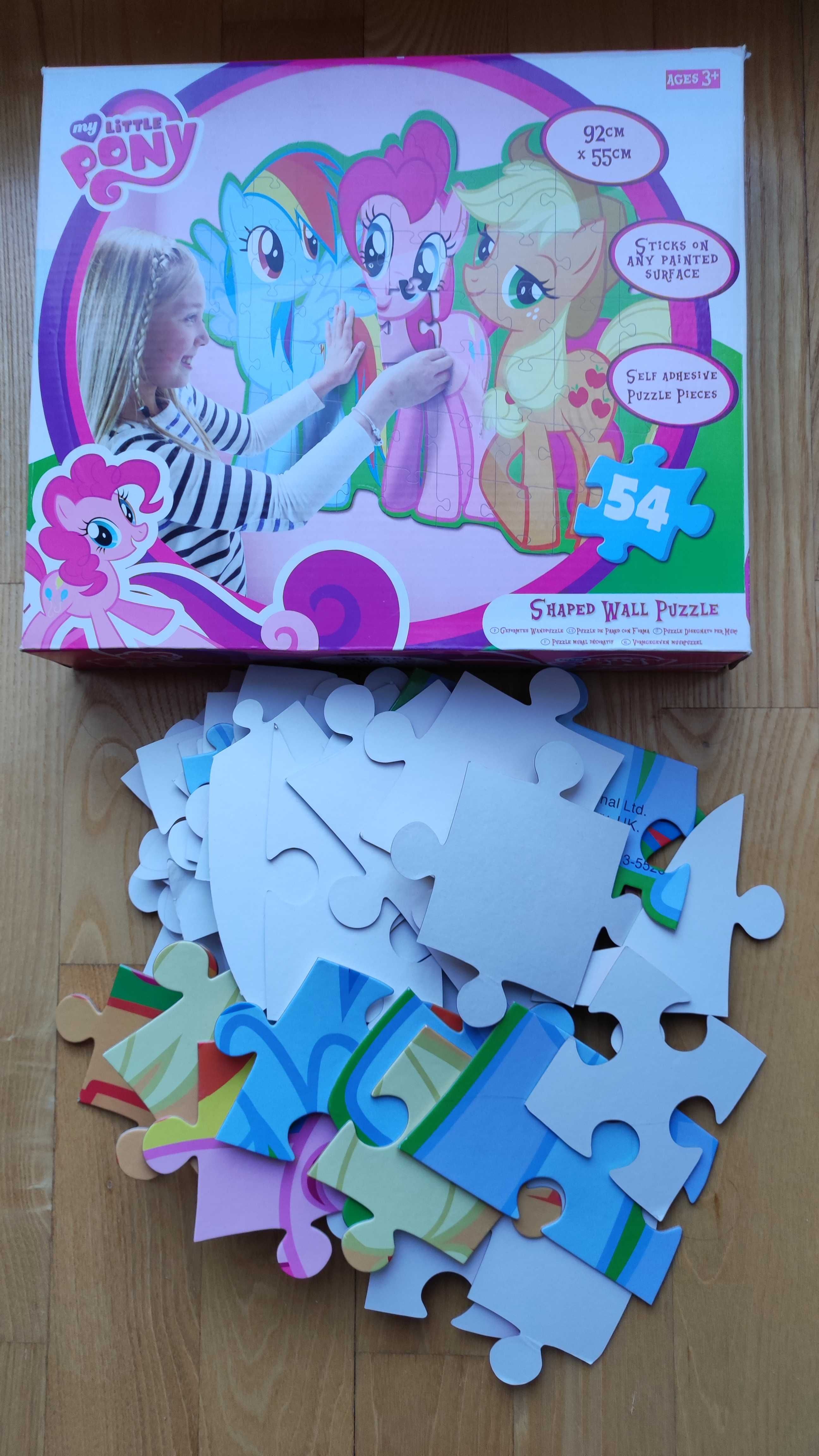 Puzzle Naklejka MY LITTLE PONY na ŚCIANĘ 92x55cm