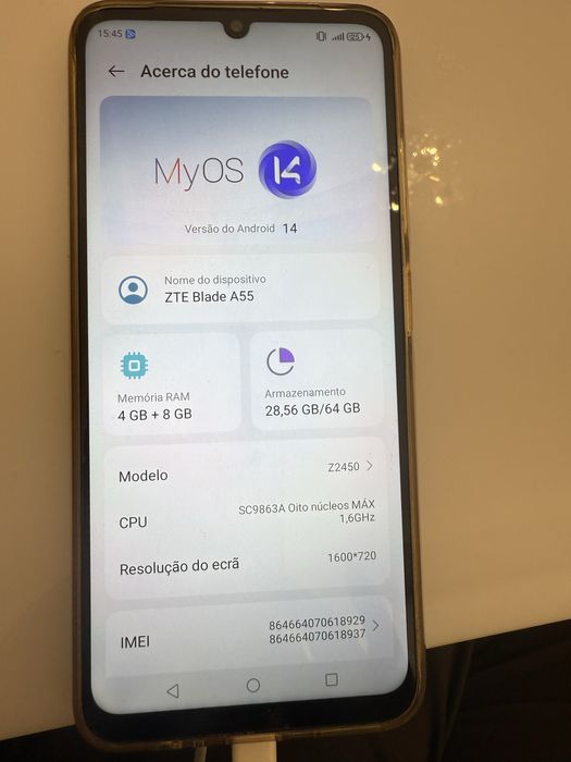 ZTE blade A55 como novo