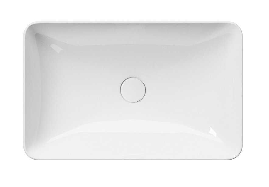 GSI Pura Umywalka 60X38 H14 Nablatowa/Wpuszczana Glossy White