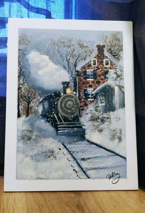 Картина, олія, Потяг на Форт-Вільям, ручна робота